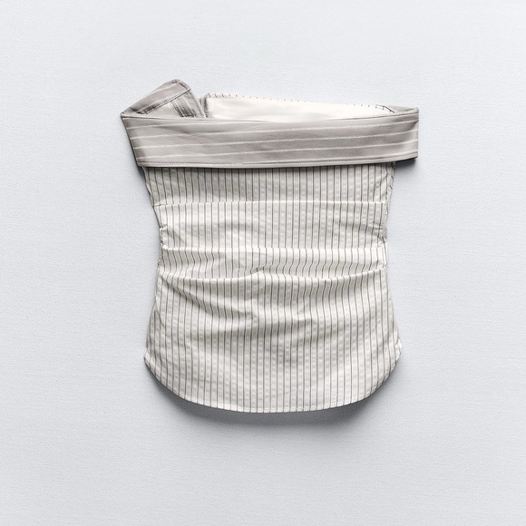 🖤 SHIP SEPARATELY 🖤 Size XS | Zara | Strapless Striped Top - Picture 6 of 12